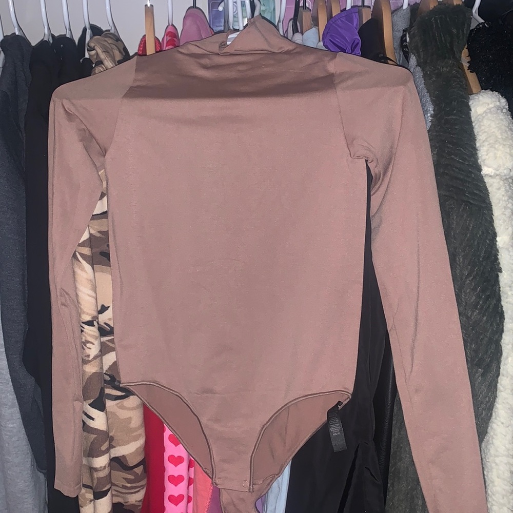SKIMS long sleeve mock neck bodysuit